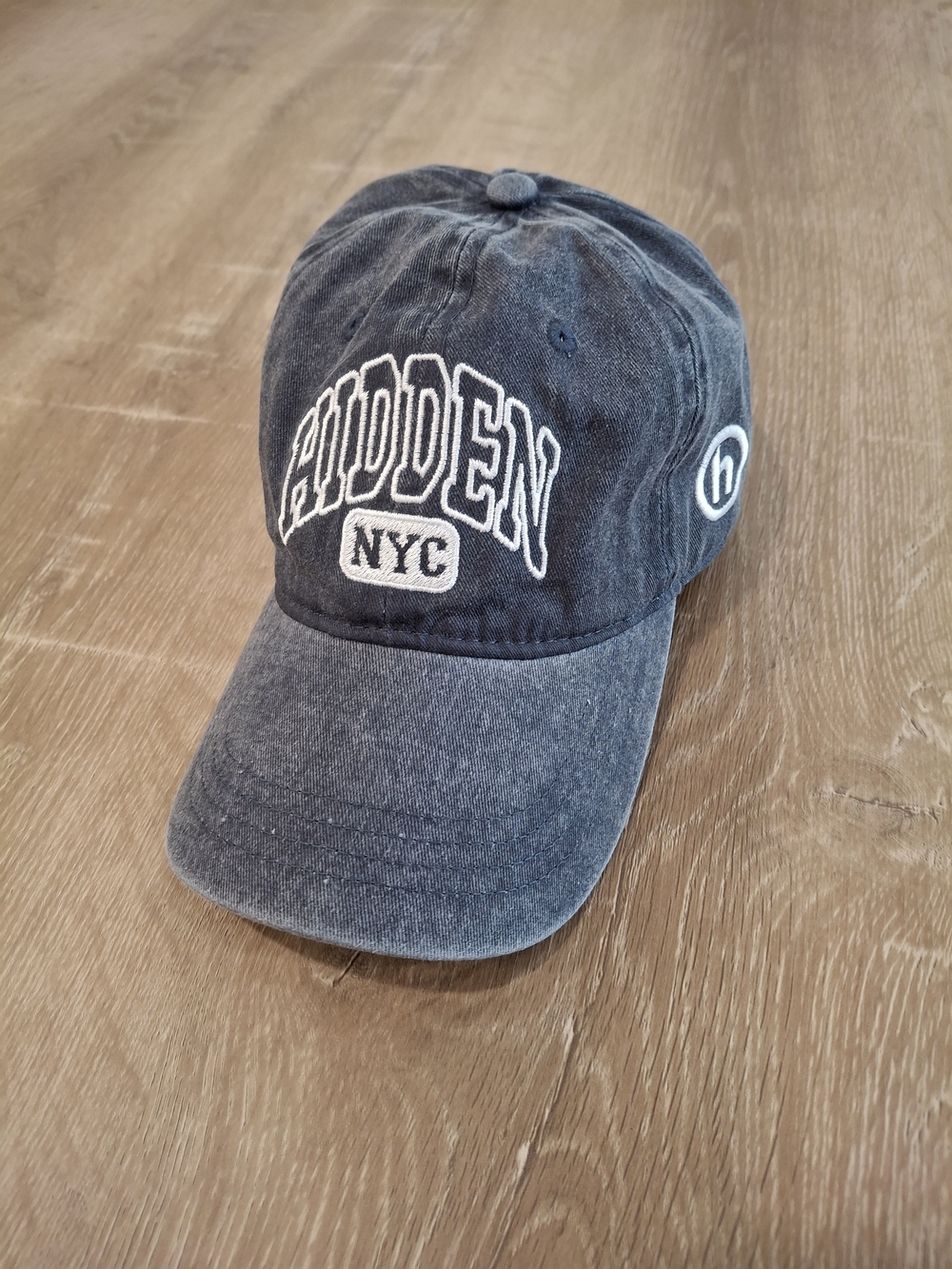 Hidden NY NYC Arch Strapback Hat Vintage Wash Charcoal